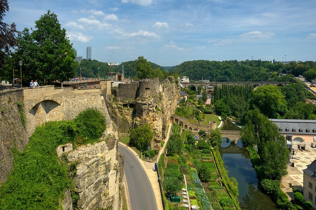 Bockfelsen mit Alzettetal, Luxemburg, Luxemburg, Europa