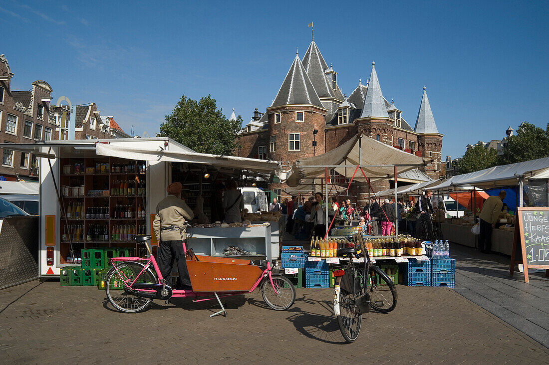 Nieuwmarkt with De Waag, Amsterdam, North Holland, The Netherlands