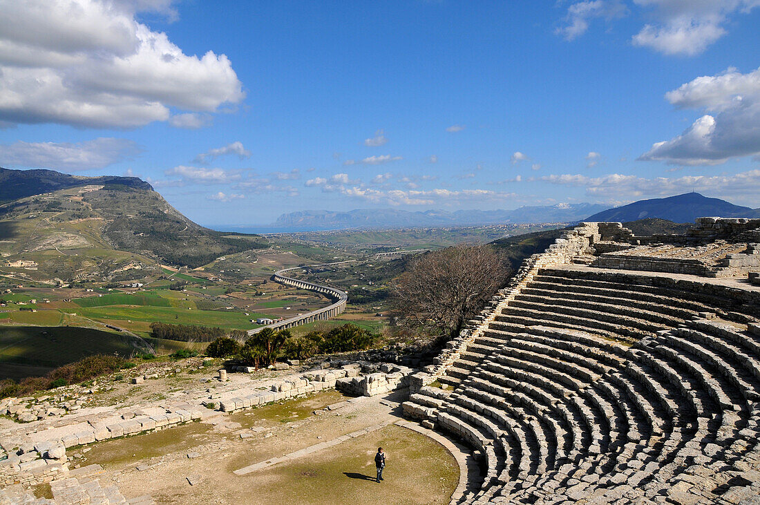 Ausgrabungen über Segesta, Trapani, Sizilien, Italien