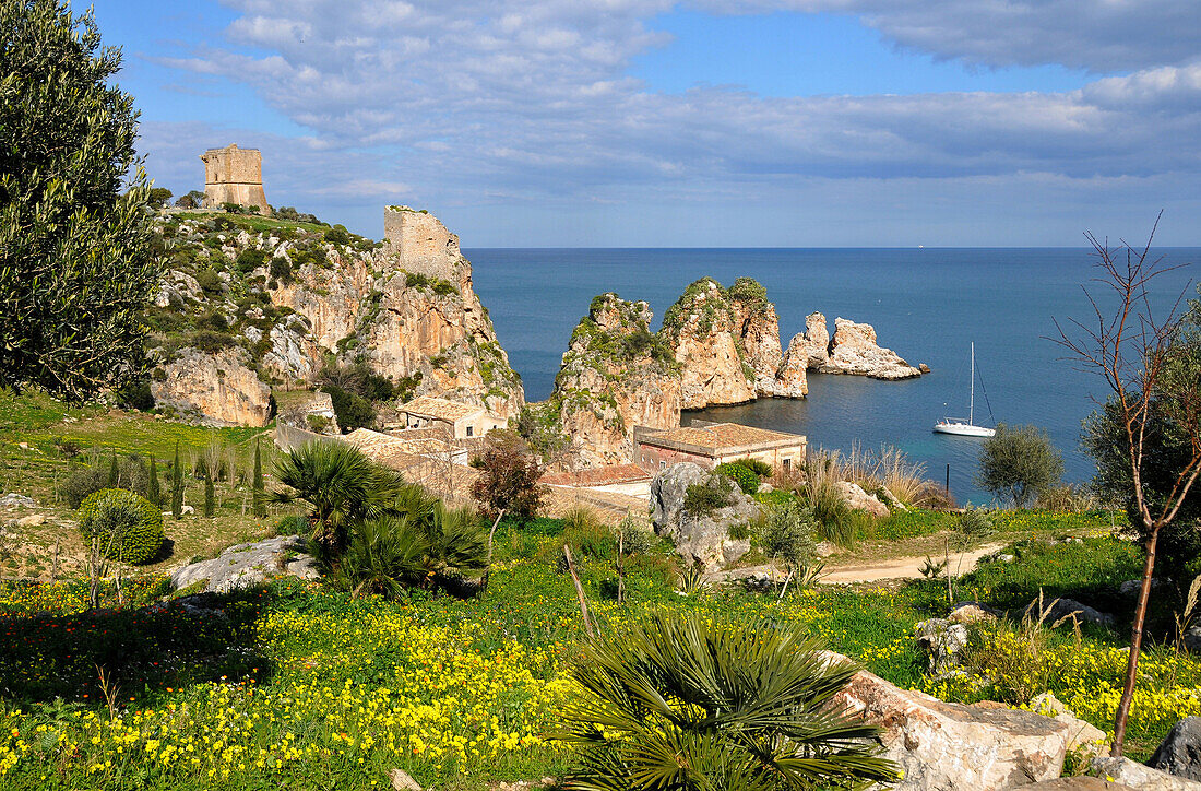 Bei Scopello im Riserva Naturale Zingaro bei Castellammare, Trapani, Sizilien, Italien