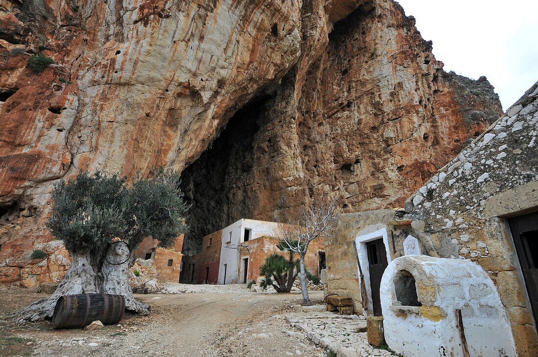 Grotte Mangiapane am Monte Cofano, Monte Cofano, Trapani, Sizilien, Italien