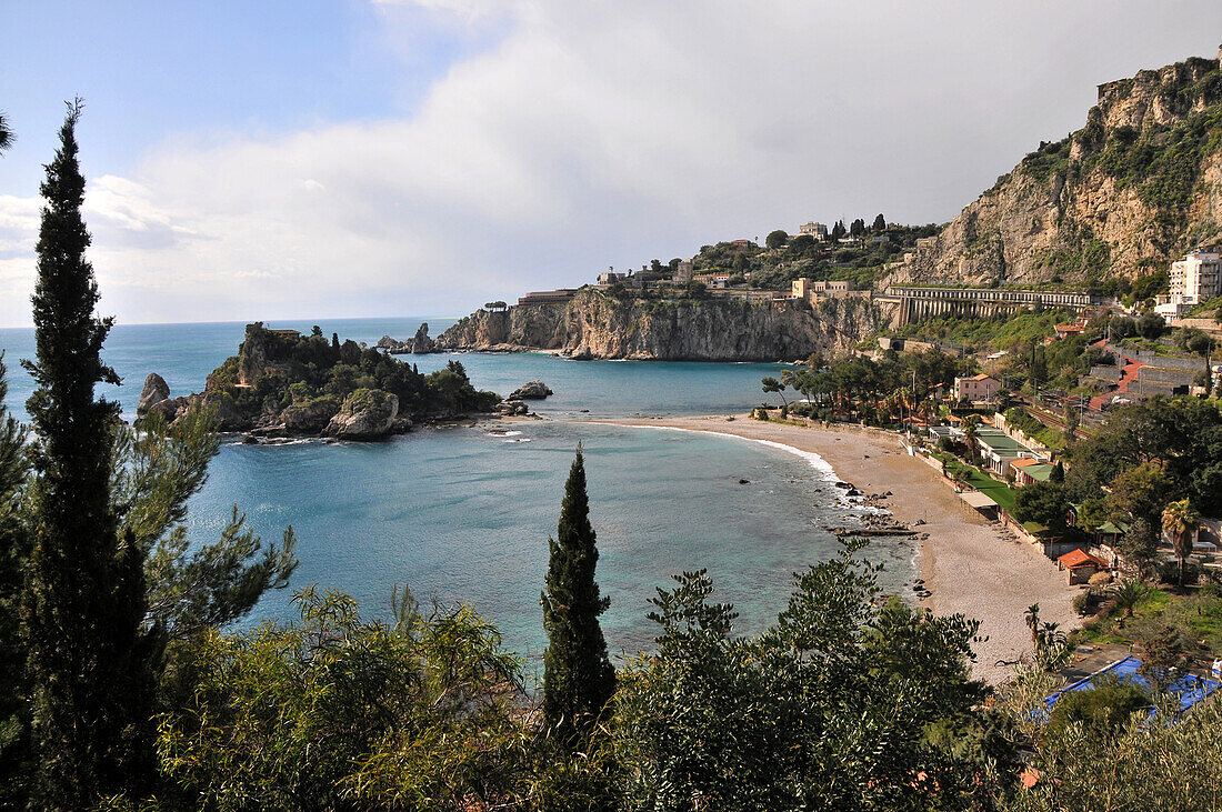 Isola Bella unter Taormina, Taormina, Ostküste, Sizilien, Italien