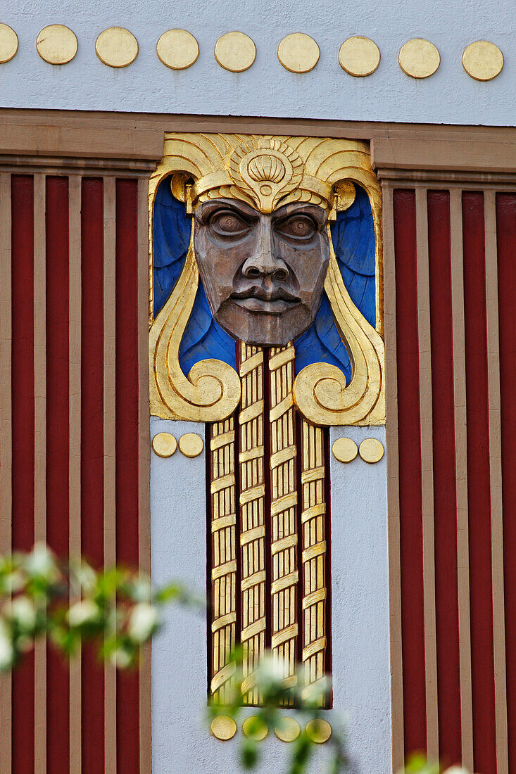 Detail of an art deco facade, Roemerstraße, Schwabing, Munich, Upper Bavaria, Bavaria, Germany, Europe