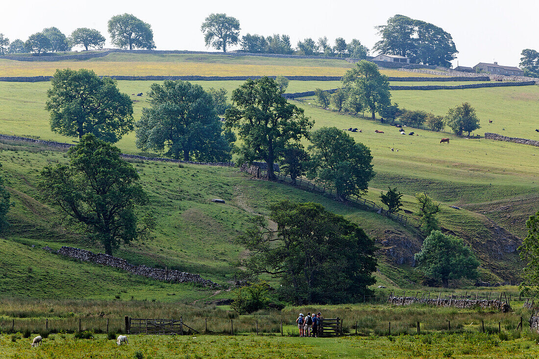 Idyllic landscape at Yorkshire Dales National Park, Yorkshire Dales, Yorkshire, England, Great Britain, Europe