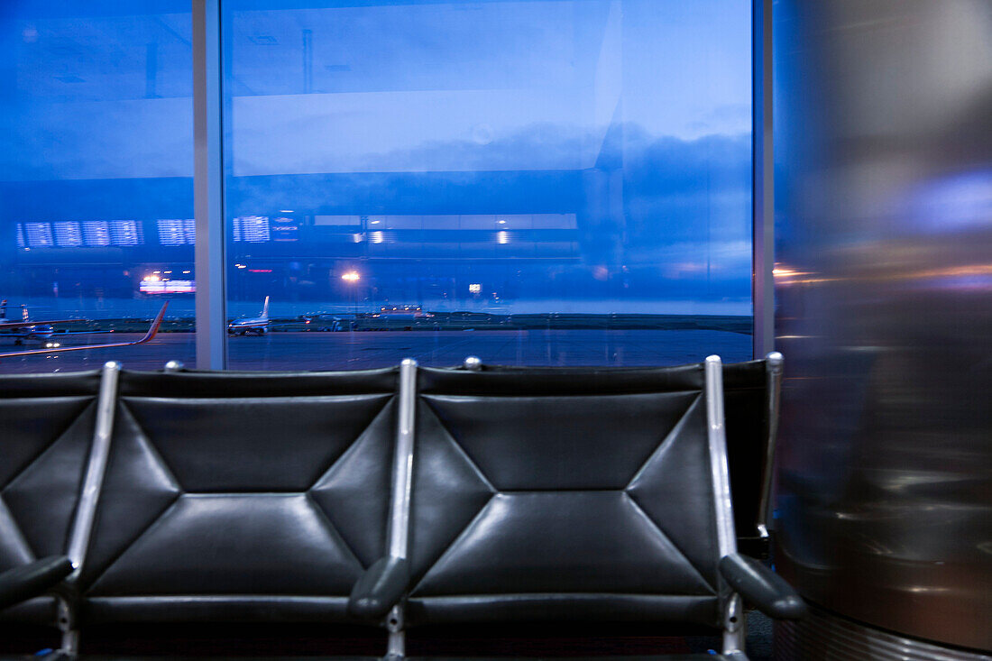 Airport Terminal Seating, Denver, Colorado, USA