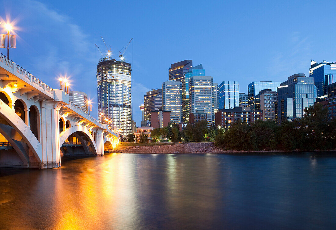 Bridge to Downtown Calgary, Calgary, Alberta, Canada