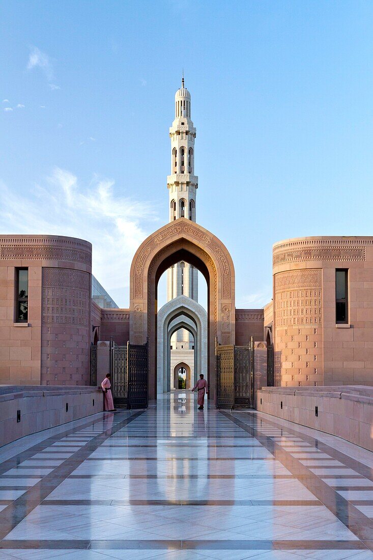The Grand Mosque with minarets in Muscat, Oman