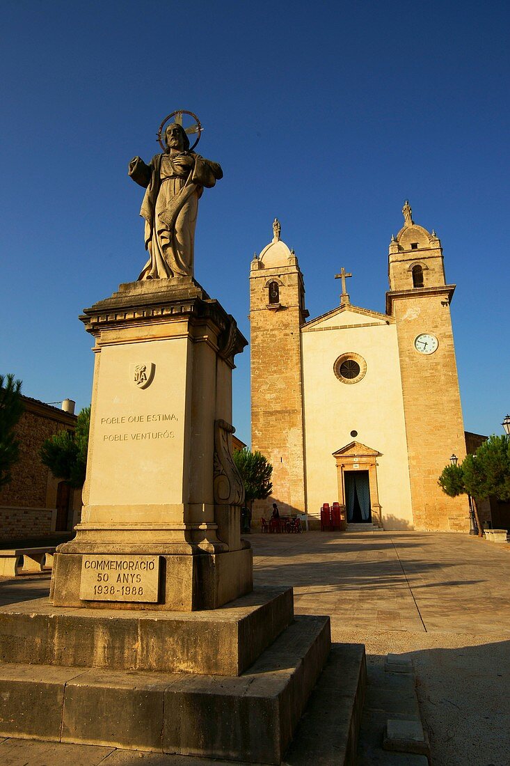 Church of San Cosme and San Damian, Pina Algaida, Es Pla, Mallorca Illes Balears Spain