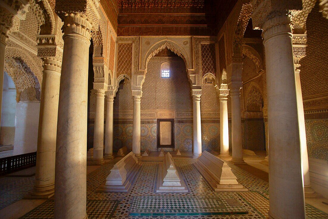 Saadi Tombs, Marrakech, Imperial City, Morocco Africa