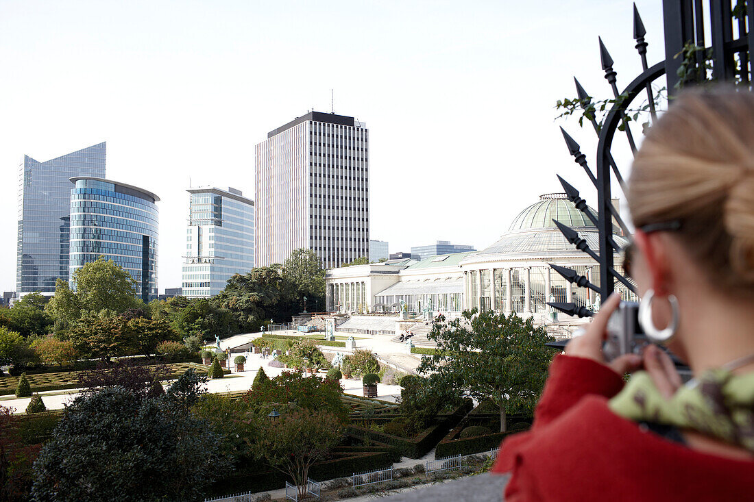 Blick auf den Botanischen Garten vom Hotel BLOOM, Brüssel, Belgien