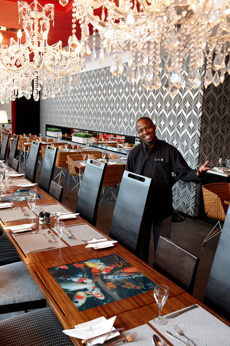 Interior view of the restaurant at Protea Hotel Fire &amp;amp; Ice!, City Centre, Cape Town, South Africa, Africa