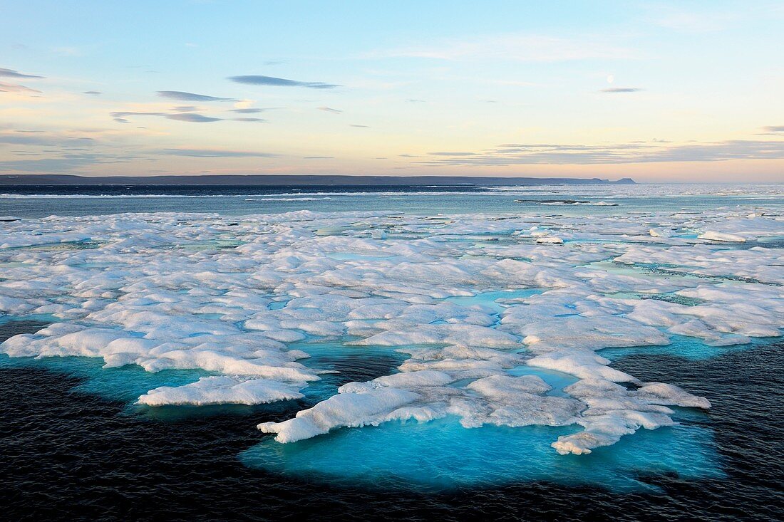 Icepack in summer  Devon Island, Nunavut, Canada