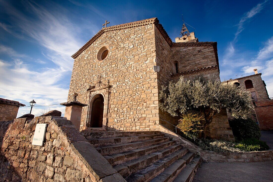 Church of Santa Maria Olo, Bages, Barcelona Province, Catalonia, Spain