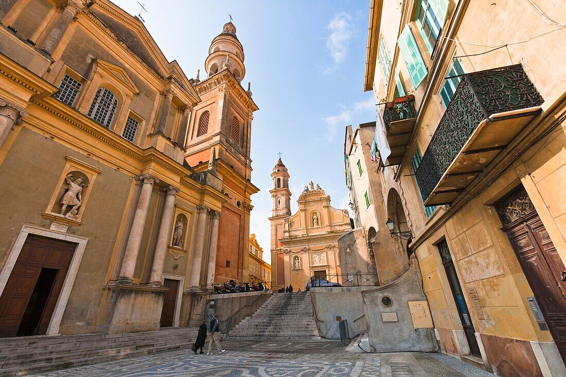 The Basilique St-Michel-Archange in Menton, Provence, France, Europe