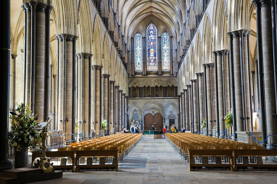 Salisbury Cathedral, Salisbury, Wiltshire, England, UK.