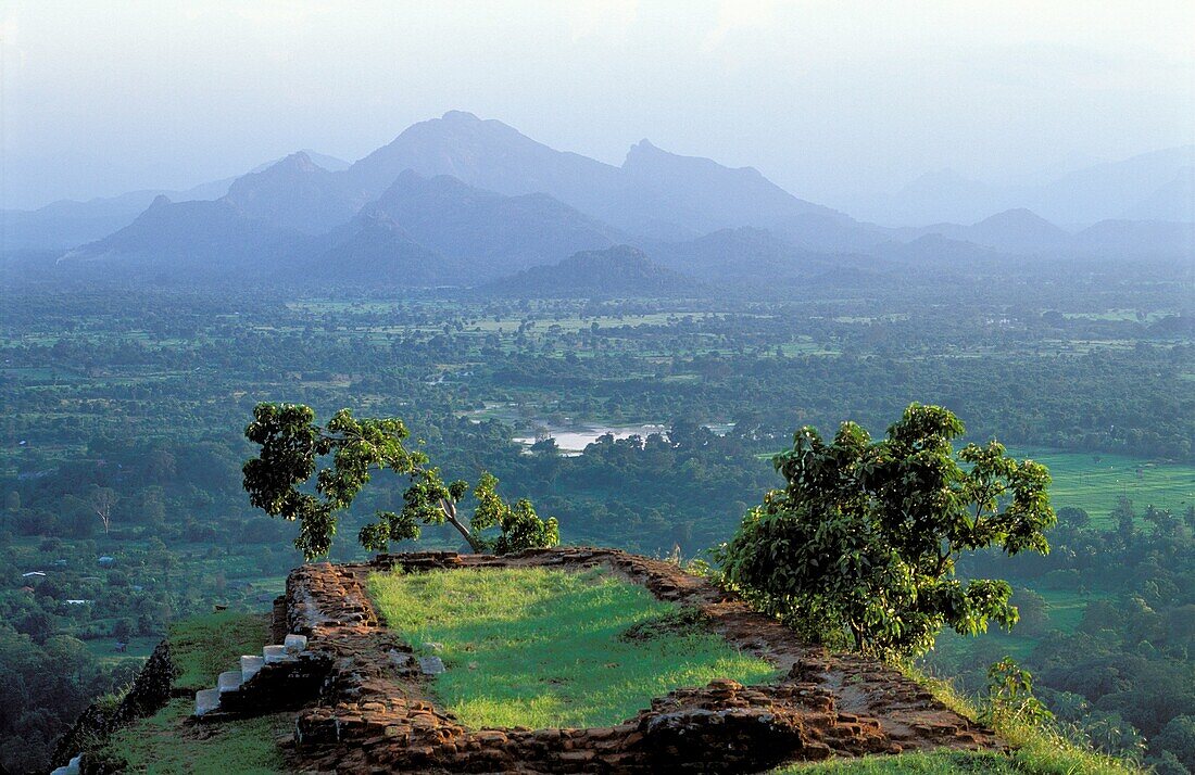 The top of the rock fortress at sunset, Sigiriya, Sri Lanka