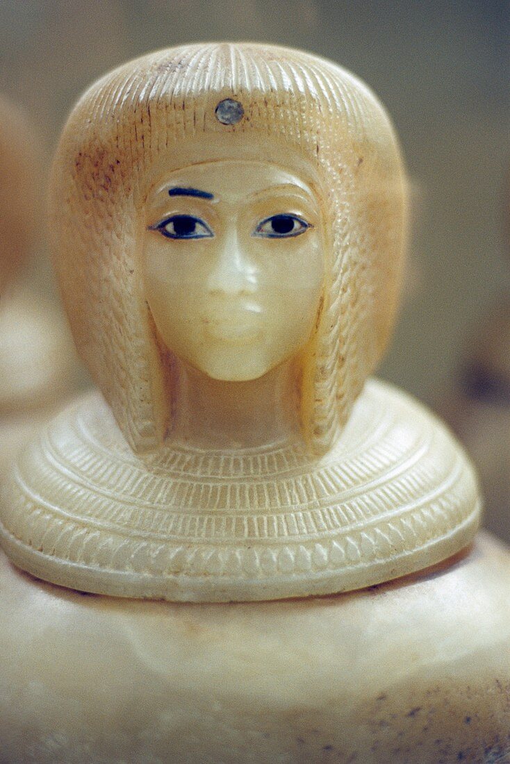 canopic jar, Museum of Egyptian Antiquities, Cairo, Egypt, Africa