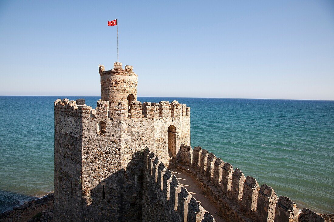 mamure kalesi, castle of XII century, anamur, mediterrean coast, turkey, asia