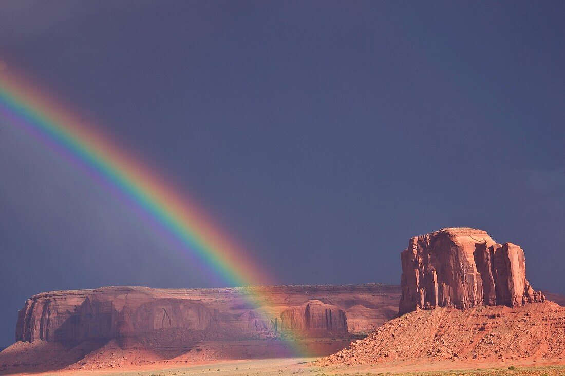 Rainbow´s end in Monument Valley, Navajo Nation, USA