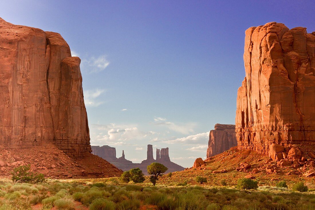 Iconic western landscape in Monument Valley, Navajo Nation, USA