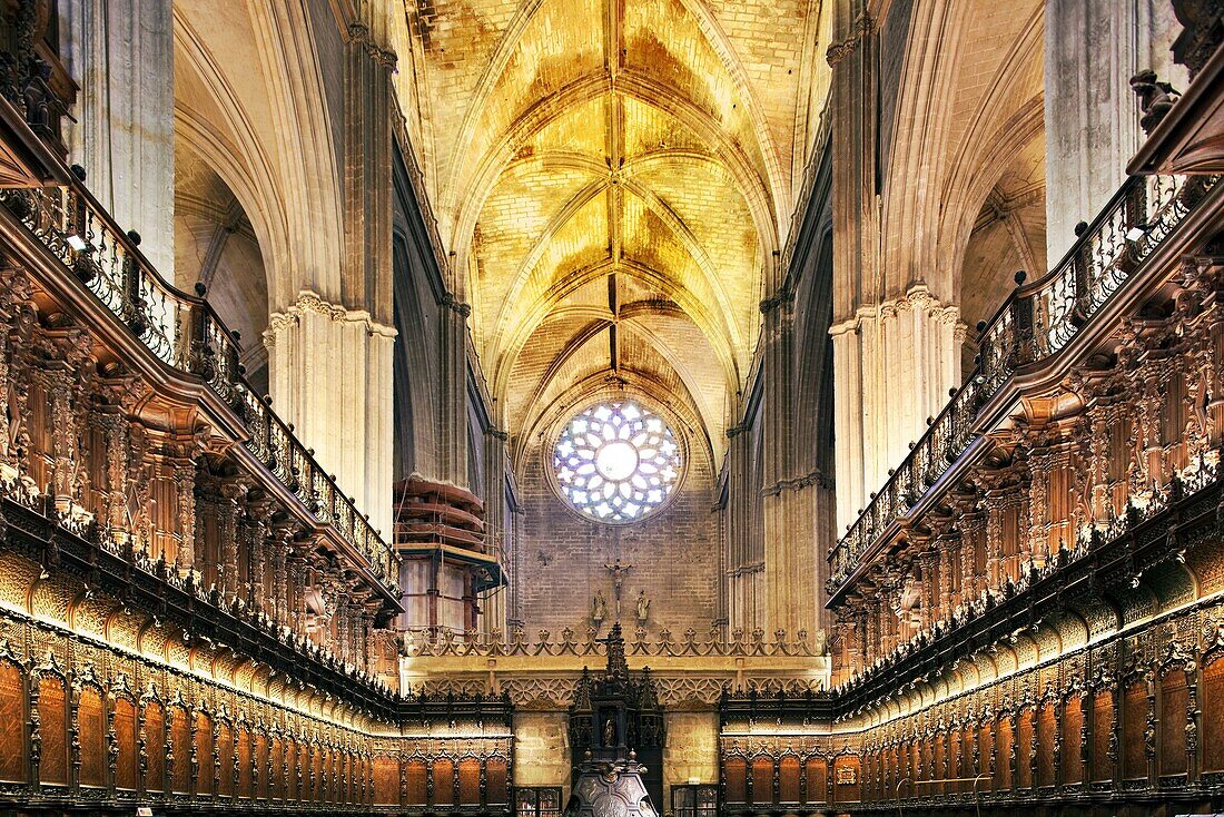 Choir of Santa Maria de la Sede Cathedral, Seville, Spain