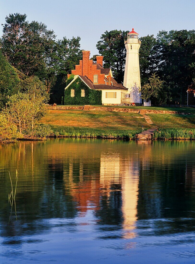 Port Sanilac Lighthouse, built in 1886  Located near the city of Port Sanilac on Lake Huron Michigan