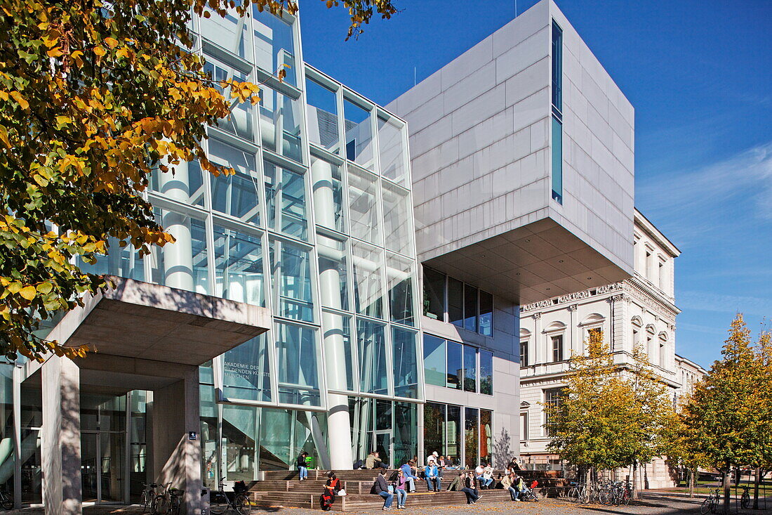 Extension of the art academy,  Akademiestrasse, Maxvorstadt, Munich, Upper Bavaria, Bavaria, Germany, Europe