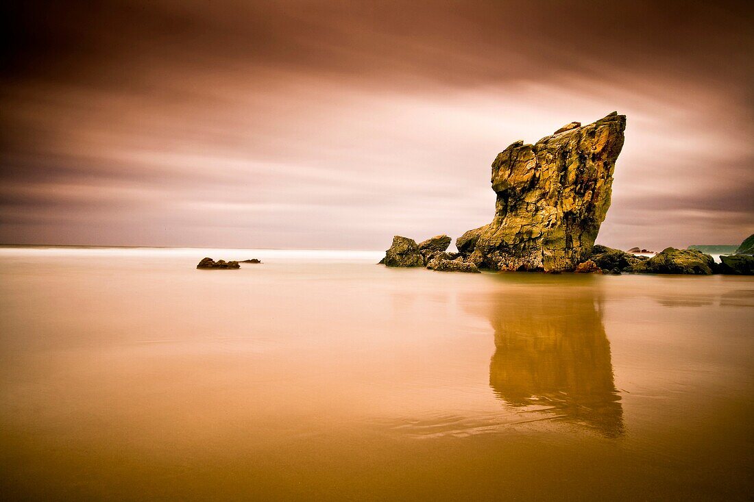 Beach near Cudillero, Asturias, Spain