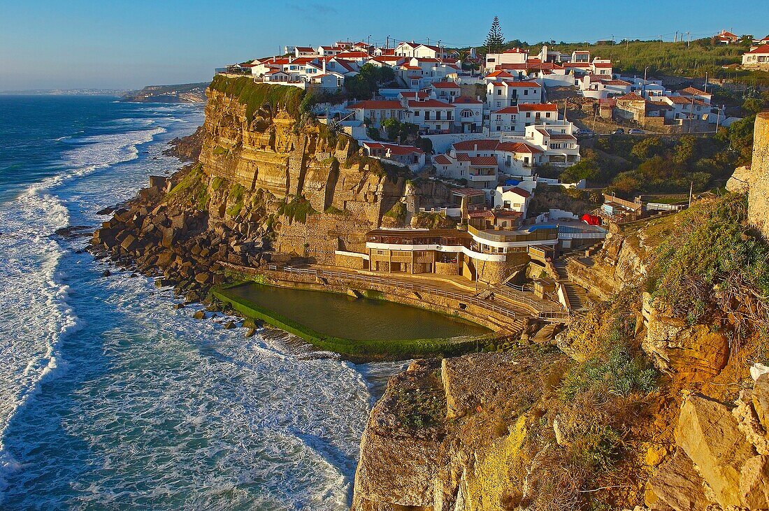 Azenhas do Mar, Lisbon district, Sintra coast, Portugal, Europe.