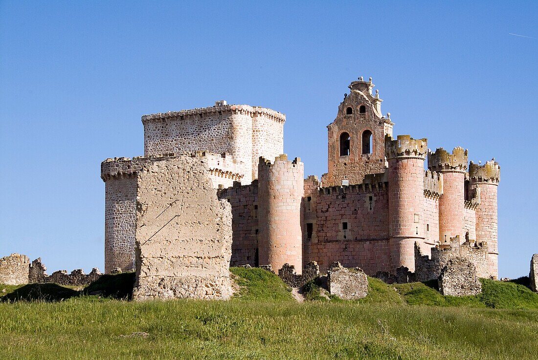 Castle complex, Turegano, Segovia province, Castilla-Leon, Spain