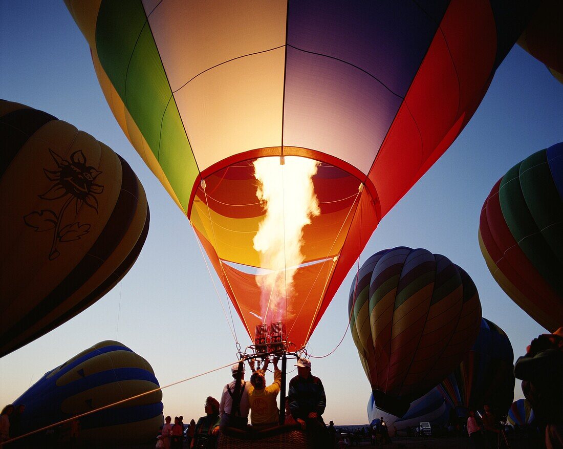 Albuquerque, being Inflated, Colourful, Dusk, Hot A. Air, Albuquerque, America, Balloon, Being, Colourful, Dusk, Holiday, Hot, Inflated, Landmark, New mexico, Tourism, Travel, Unite