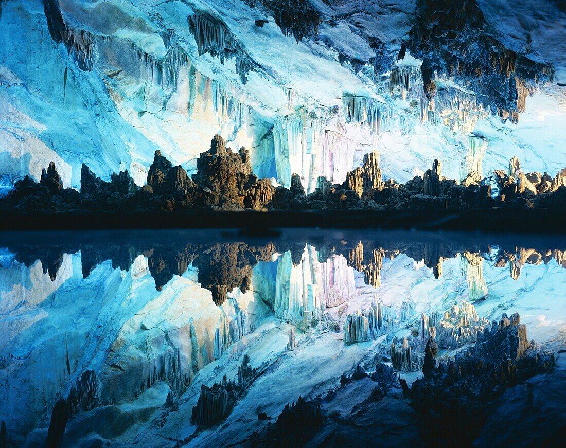 China, Asia, Guangxi Province, Guilin, Reed Flute C. Asia, Cave, China, Flute, Guangxi, Guilin, Holiday, Landmark, Province, Reed, Stalactites, Stalagmites, Tourism, Travel, Vacatio