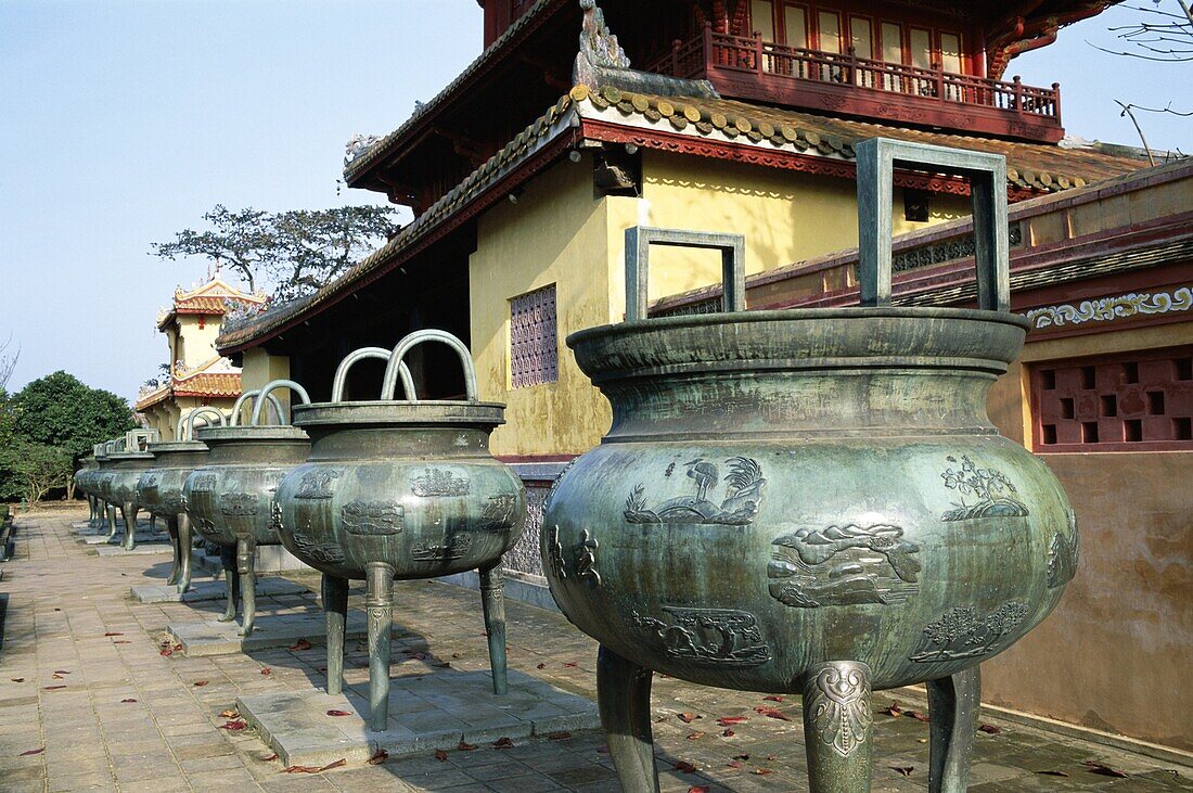 Bronze Dynastic Urns, Hue, Imperial Palace, Citadel. Asia, Bronze, Citadel, Dynastic, Heritage, Holiday, Hue, Imperial palace, Landmark, Tourism, Travel, Unesco, Urns, Vacation, Vie