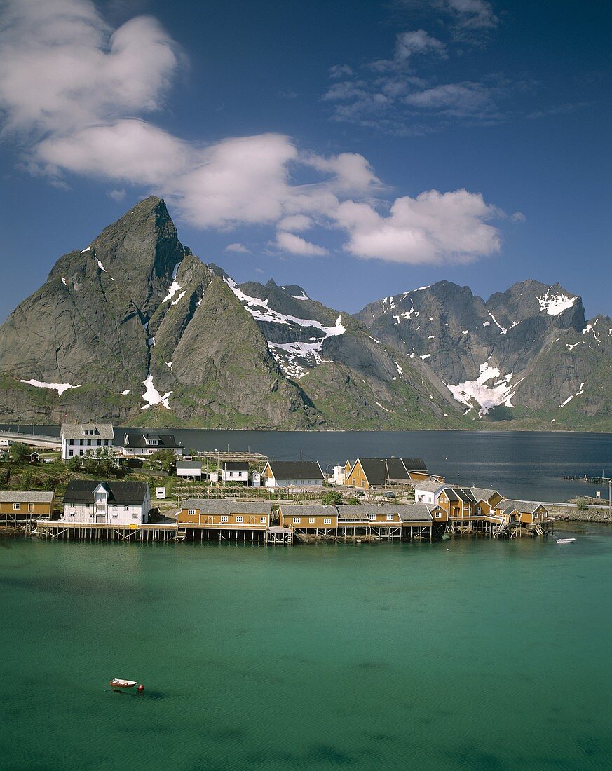 Fisherman´s Cabins, Lofoten Islands, Norway, Rorbus. Cabins, Fisherman´s, Holiday, Islands, Landmark, Lofoten, Norway, Europe, Rorbus, Sakrisoy, Tourism, Town, Travel, Vacation, Vie