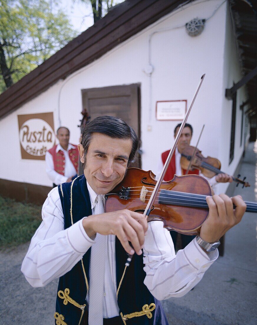 Fiddler, Gypsy, Hungary, Puszta, Traditional Costum. Fiddler, Gypsy, Holiday, Hungary, Europe, Landmark, Puszta, Tourism, Traditional costume, Travel, Vacation