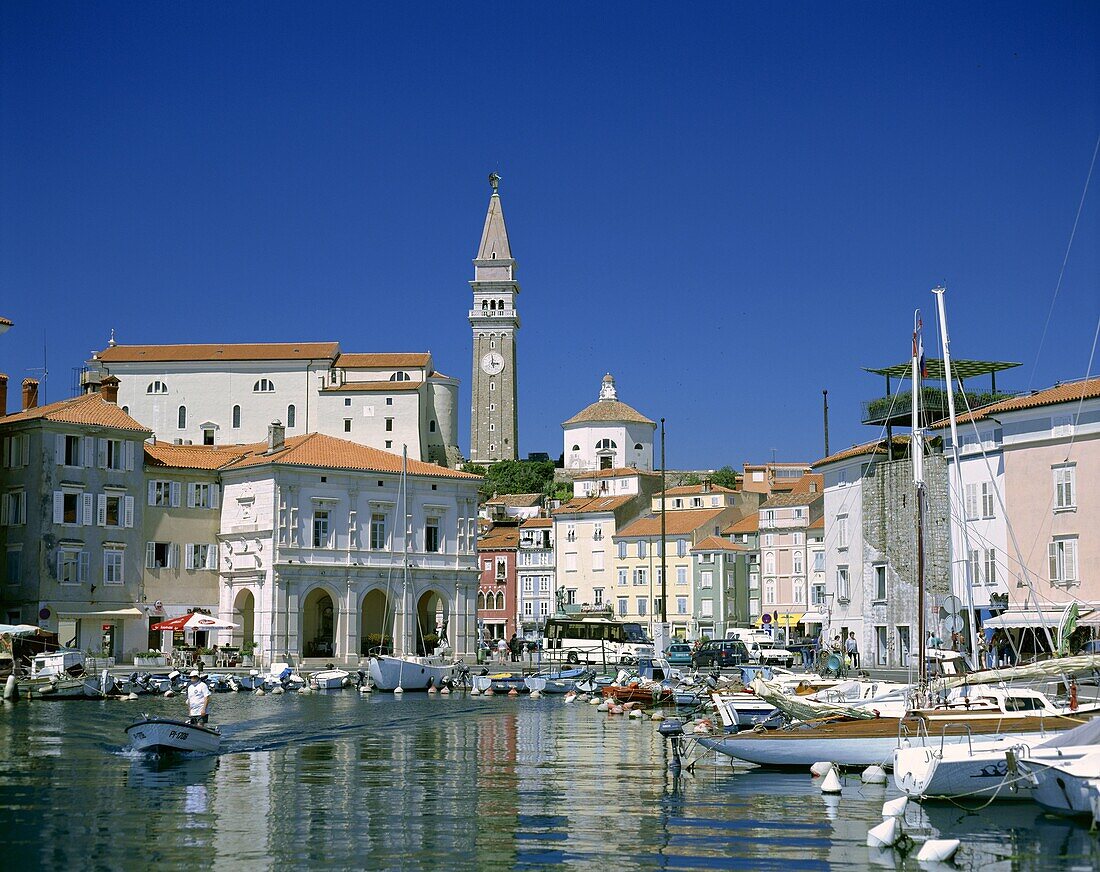 Harbour, Piran, Primorska Region, Slovenia, Town Vi. Harbour, Holiday, Landmark, Piran, Primorska, Region, Slovenia, Europe, Tourism, Town, Travel, Vacation, View