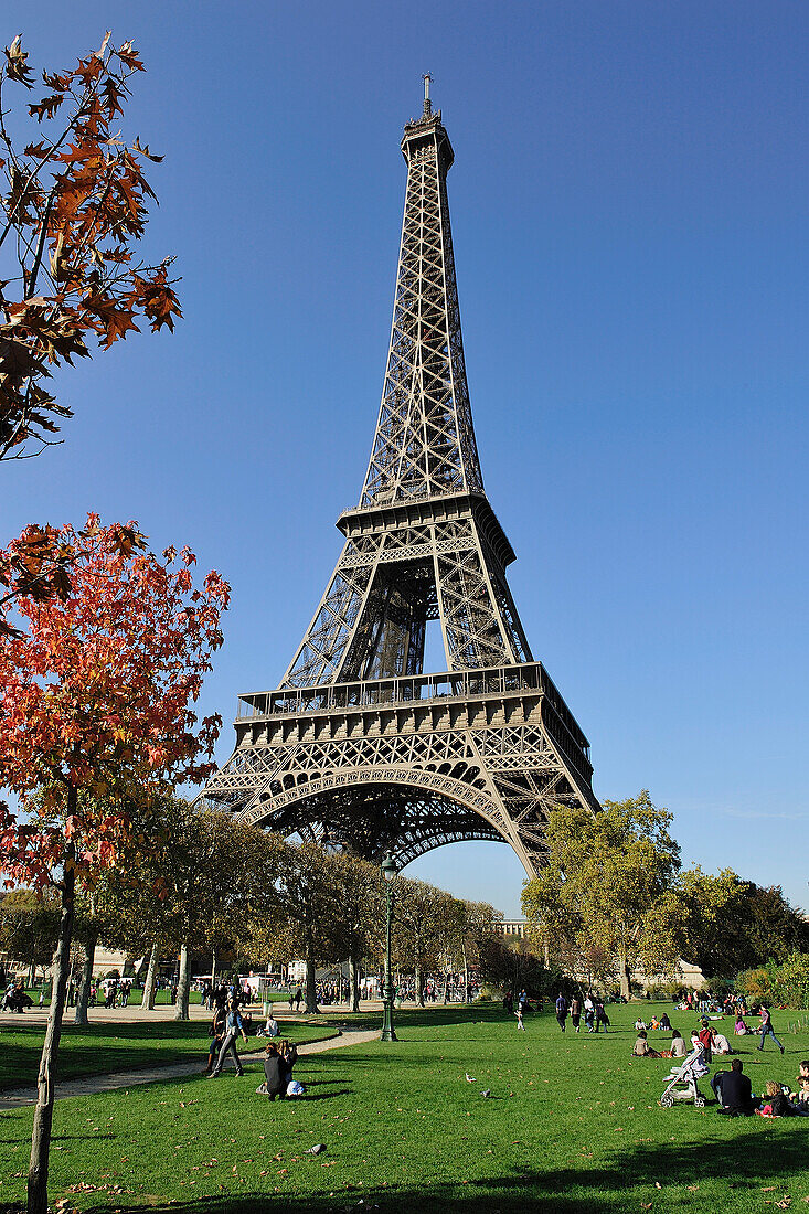 France, Ile-de-France, Paris, 7th, Bank of the Seine, Eiffel Tower
