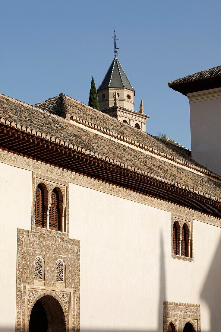 Alhambra - Nasrid Palaces- Palacio de Comares - Patio de Arrayanes . Granada. Spain.