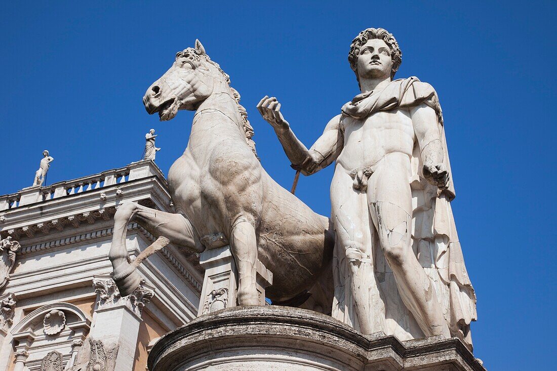 Italy, Rome, The Capital, Piazza del Campidoglio, Statue of Castor