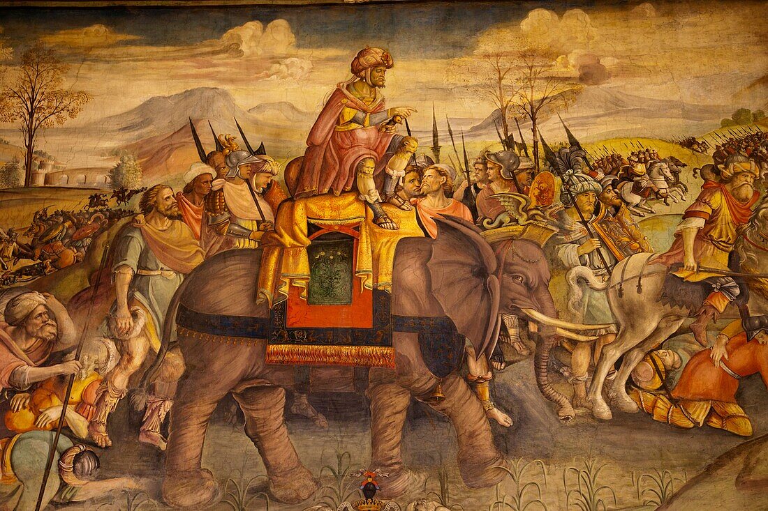 Italy, Rome, The Capital, Capitoline Museum, Painting of Hannibal and His Army