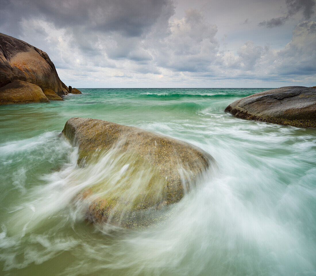 Waves of the Thong Reng Beach, Koh Phangan Island, Thailand