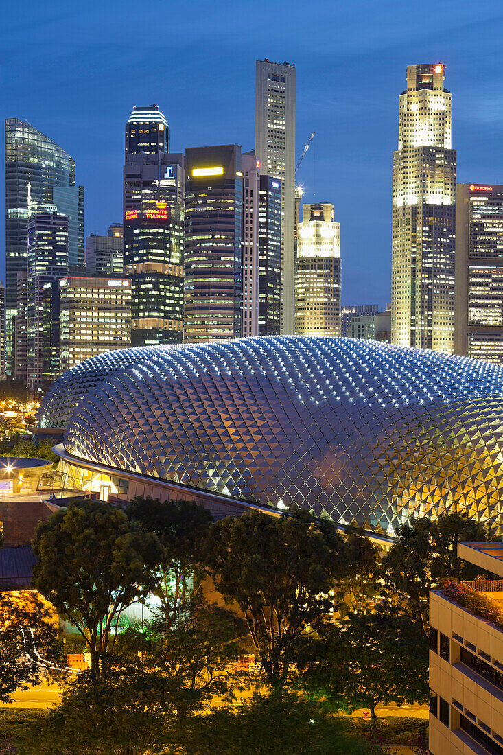 Konzerthalle und Theater Esplanade, Bankenviertel, Singapur