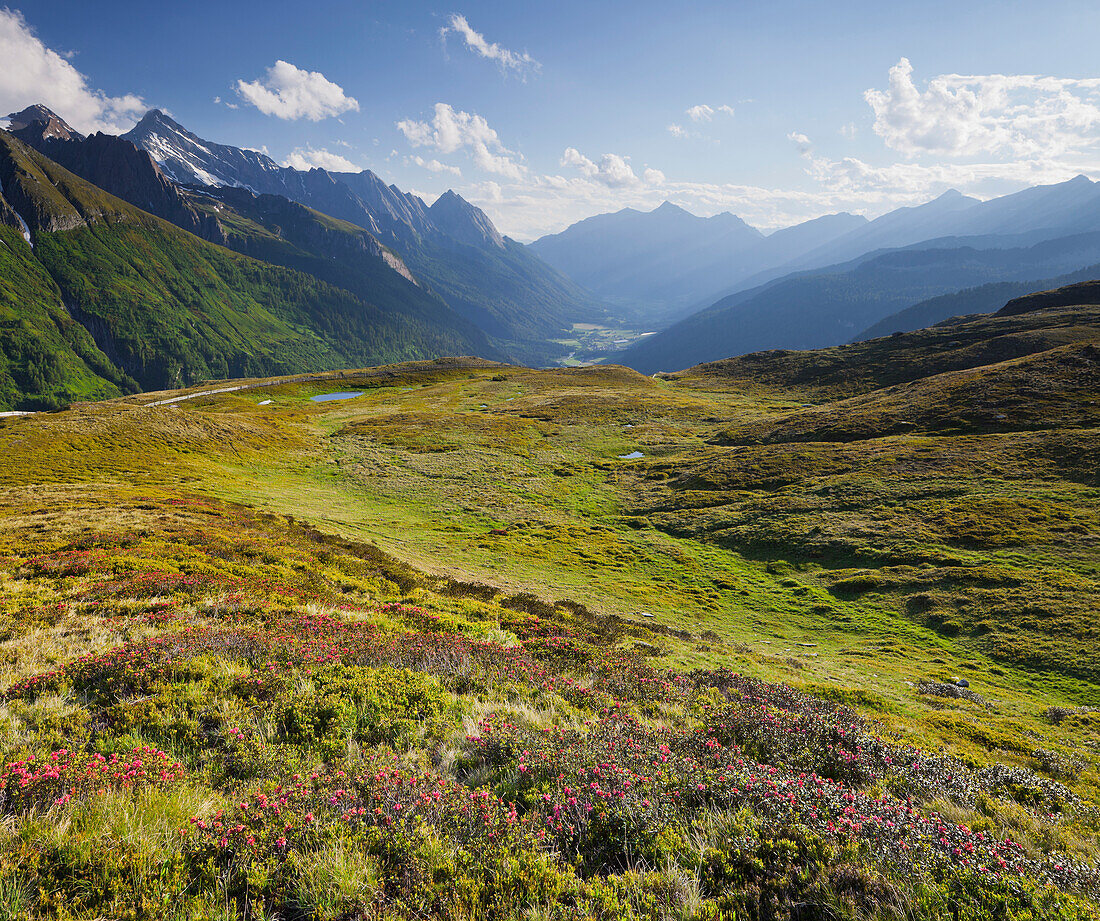 View from Oberberg towards Pfitsch valley, South Tirol, Italy