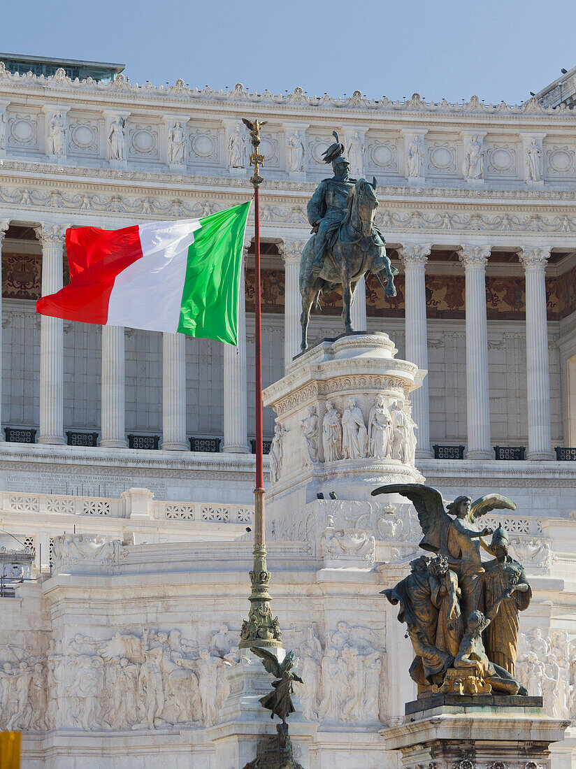 Nationaldenkmal Monumento Vittorio Emanuele II, Piazza Venezia, Rom, Lazio, Italien