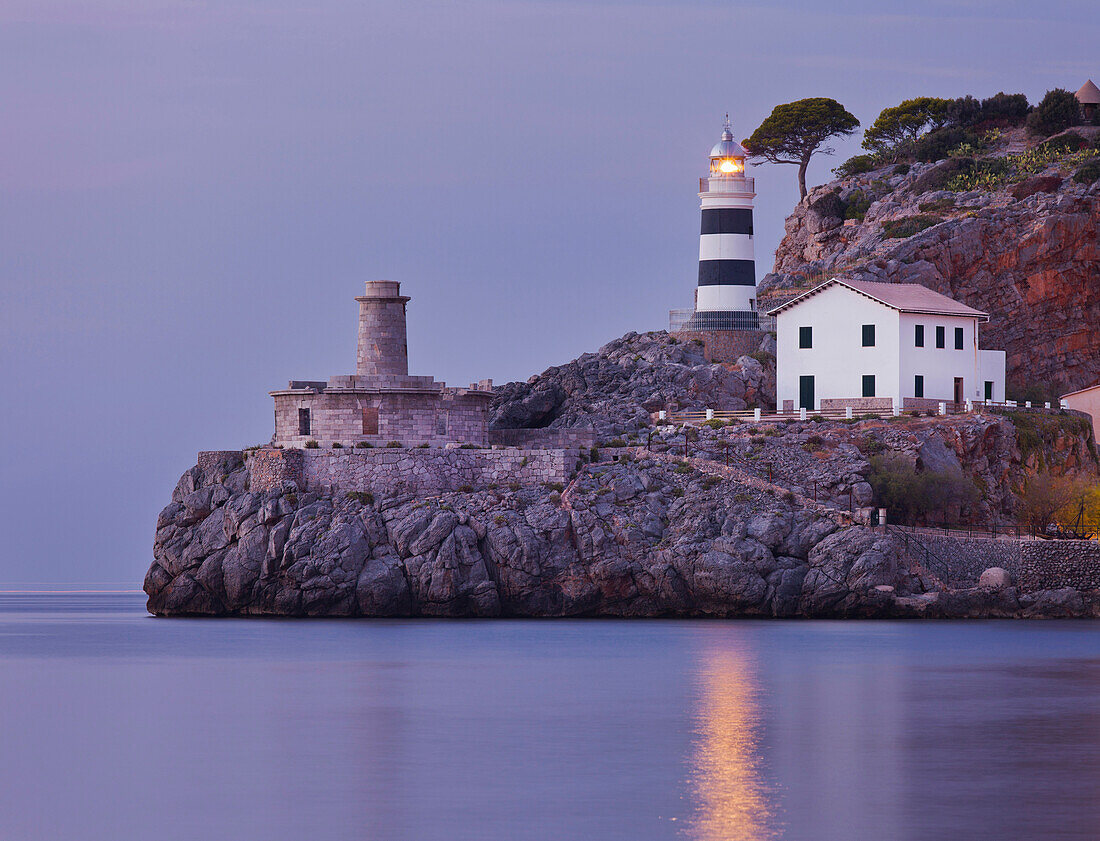 Far de Bufador and Far de sa Creu, Port de Soller, Soller, Majorca, Spain