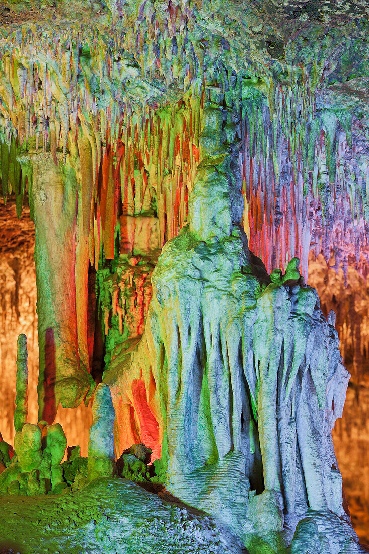 Tropfsteinhöhlen, Coves dels Hams, Porto Cristo, Manacor, Mallorca, Spanien