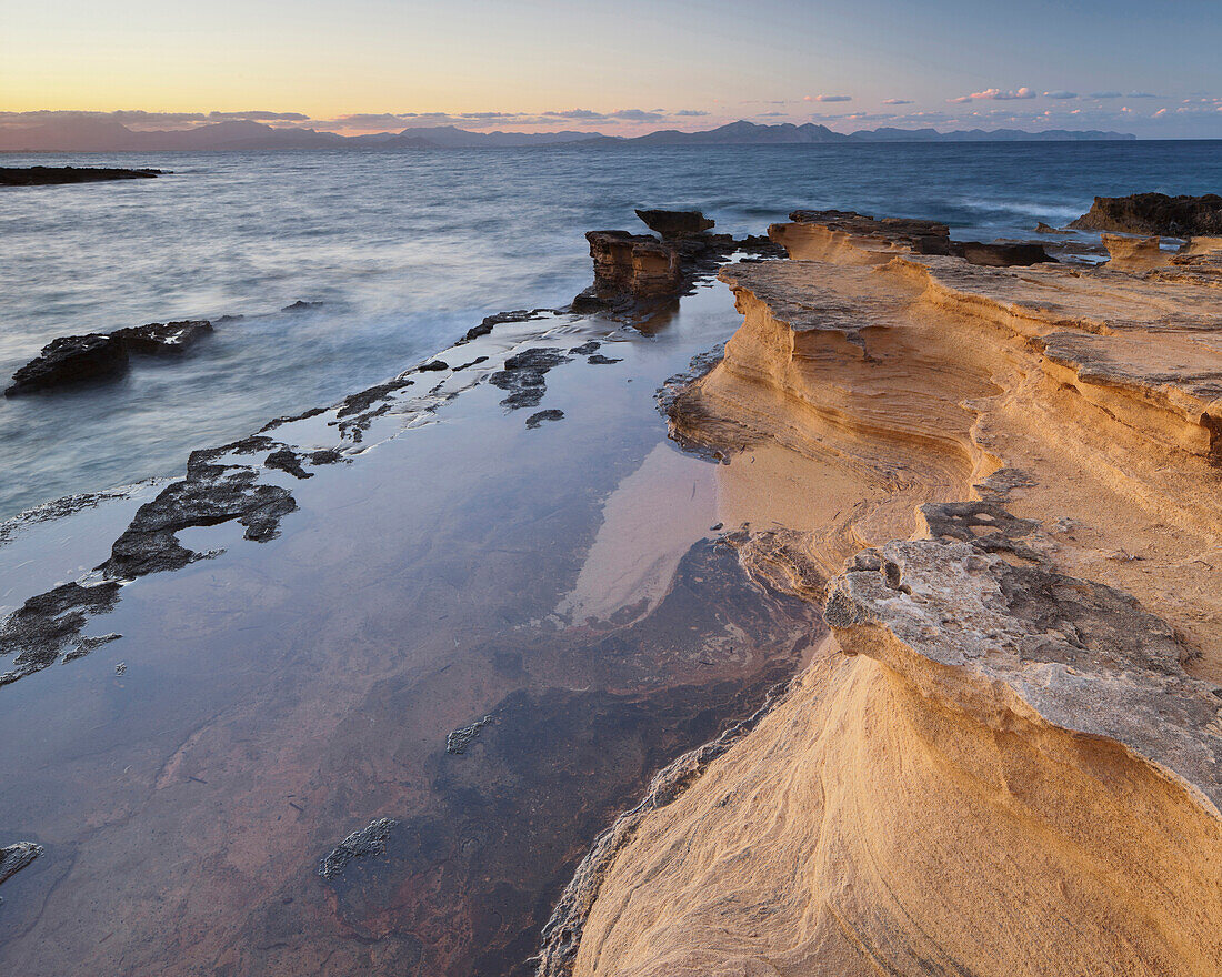 Sandstone coast, Arta, Llevant, Majorca, Spain