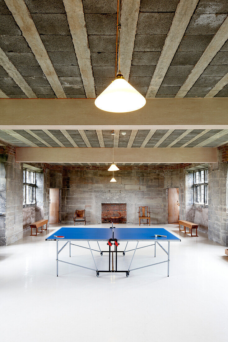 Ping pong room at Tixall Gatehouse, holiday home, booking via Landmarktrust, Stafford, Staffordshire, England, Great Britain, Europe
