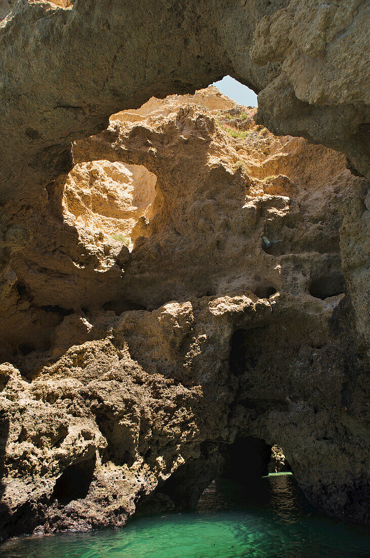 Rock formations,  Ponta da Piedade, near Lagos, Algarve, Portugal, Europe