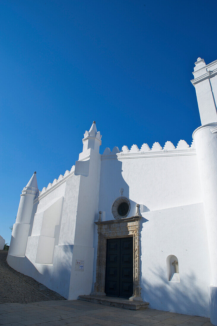 Former mosque and todays church at Mertola, Alentejo, north of the Algarve, Portugal, Europe